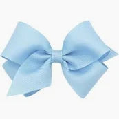 Medium Solid Grosgrain Light Blue Bow