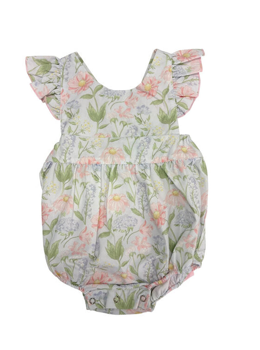 Lilah Floral Print Bow Back Bubble