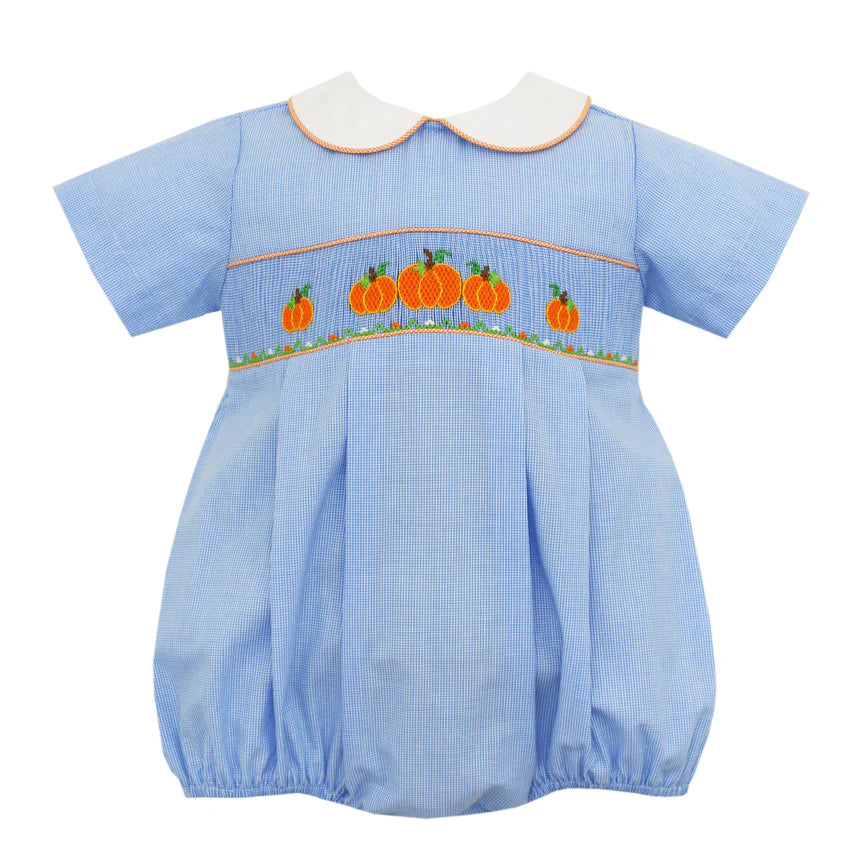 Sweet Pumpkins Blue And Orange Boys Bubble