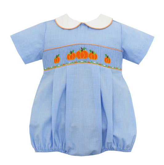 Sweet Pumpkins Blue And Orange Boys Bubble