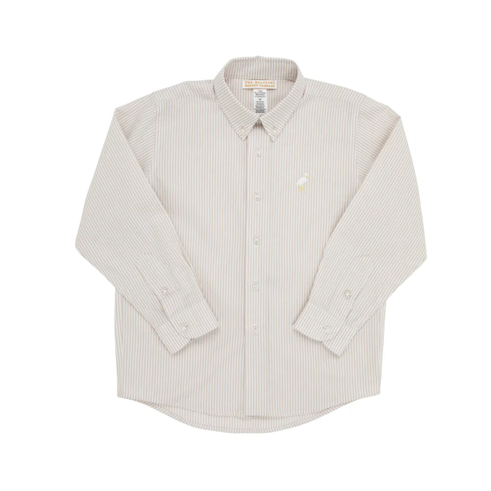 Deans List Oxford Khaki Stripe Shirt