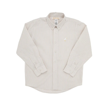 Deans List Oxford Khaki Stripe Shirt