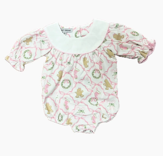 Christmas Bow Trellis Print Bubble