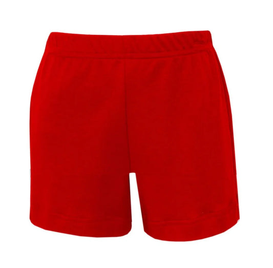 Boys Red Knit Shorts