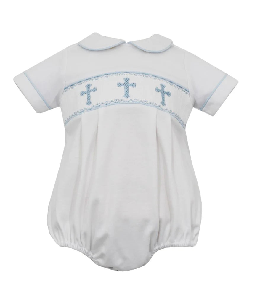 Crosses Blue White Knit Bubble