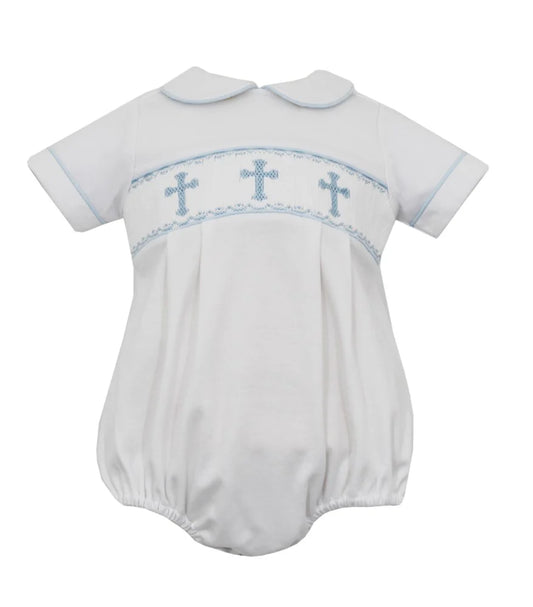 Crosses Blue White Knit Bubble