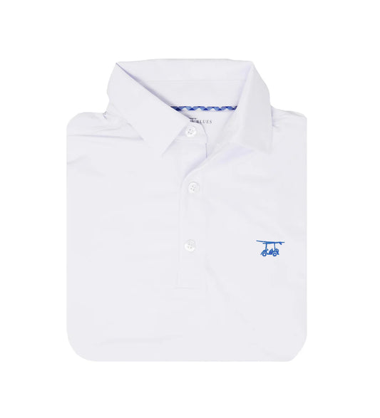 Solid White Albatross Polo